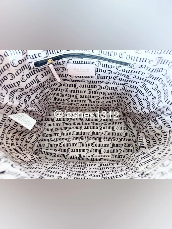 JUICY COUTURE Bag Free to Be Juicy Striped Tote - Pink Beige Tan - Picture 6 of 8